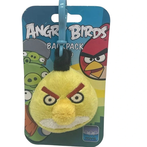 Commonwealth Angry Birds 3-Inch Plush Backpack Clip - Chuck Stuffed Animal - Picture 1 of 8